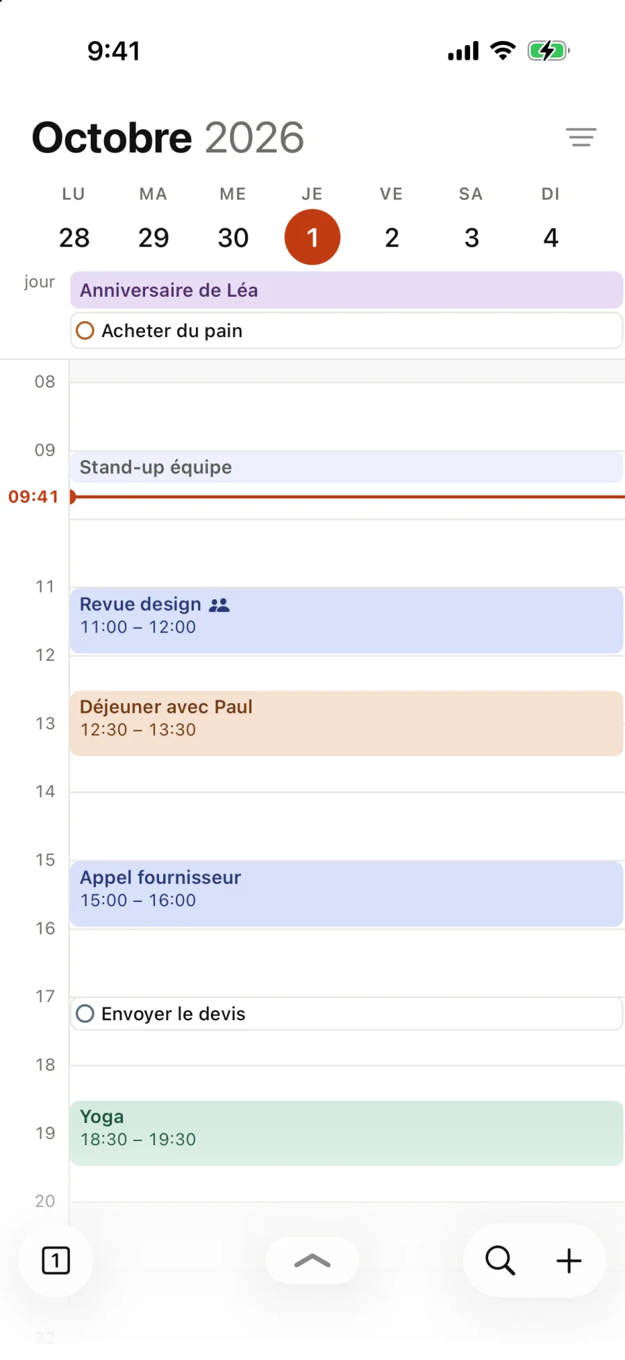 Jeudi 1er octobre, heure par heure.