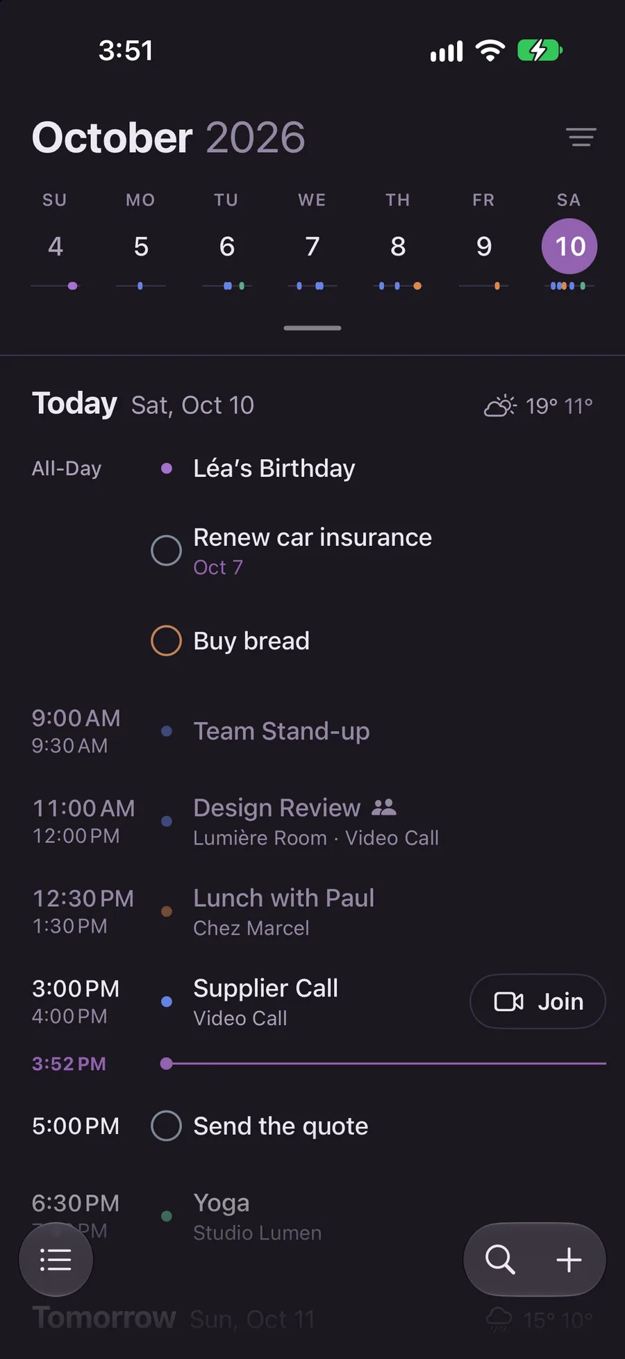 The agenda on Iris.